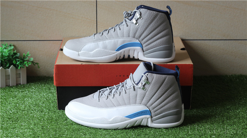 Authenitc Air Jordan 12 Retro Wolf Grey UNC